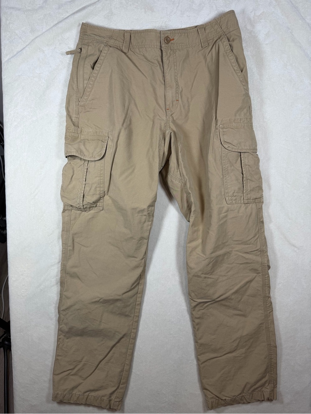 L.L. Bean 35W Heavy Camo Lined Structured Men's Cargo Pants in Khaki
